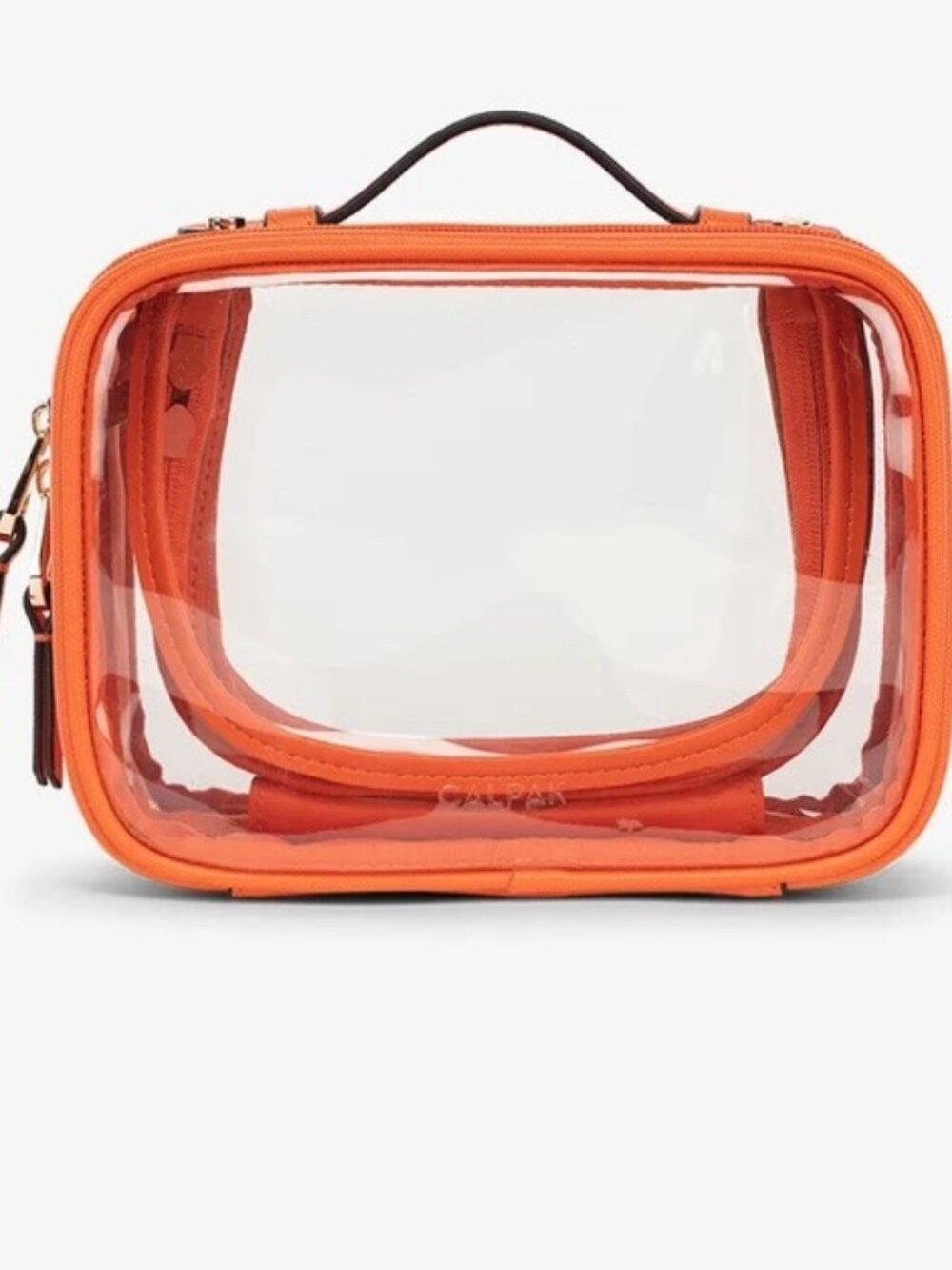 Limited Edition Papaya Clear Cosmetics Case Calpak
